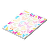 Modernes, lebendiges Rainbow Butterfly Niedliches Notizblock (Rotiert)
