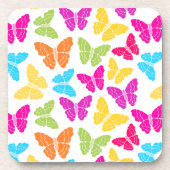 Modernes, lebendiges Rainbow Butterfly Niedliches Untersetzer (Vorderseite)