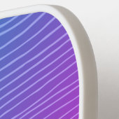 Modernes, lebendiges rosa blaues Farbenmonogramm Pickleball Schläger (Linke Seite)