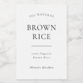 Modernes Lebensmitteletikett (Einzelnes Label)