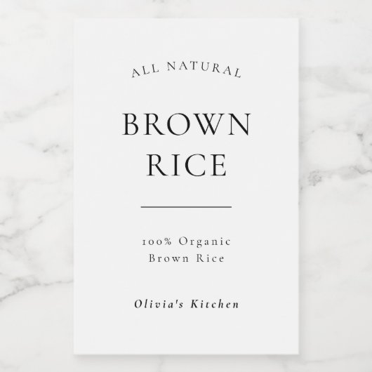 Modernes Lebensmitteletikett (Einzelnes Label)