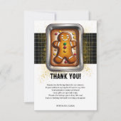 Modernes Lebkuchen in Pan Baby Dusche Dankeskarte (Vorderseite)