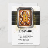 Modernes Lebkuchen in Pan Baby Dusche Einladung (Vorderseite)