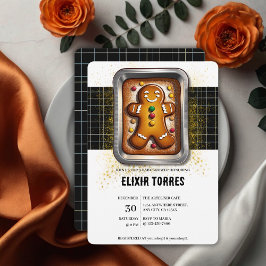 Modernes Lebkuchen in Pan Baby Dusche Einladung