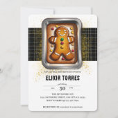 Modernes Lebkuchen in Pan Baby Dusche Einladung (Vorderseite)