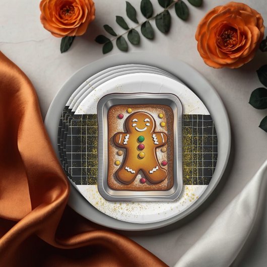 Modernes Lebkuchen in Pan Baby Dusche Pappteller