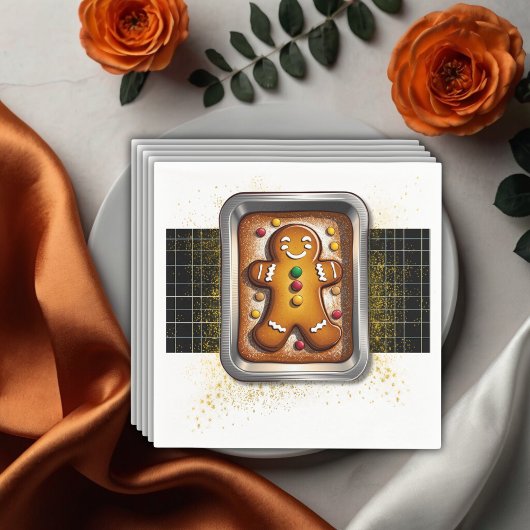 Modernes Lebkuchen in Pan Baby Dusche Serviette