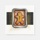 Modernes Lebkuchen in Pan Baby Dusche Serviette (Vorderseite)