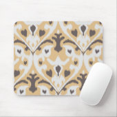 Modernes lederfarbenes beige braunes ikat Stammes- Mousepad (Mit Mouse)
