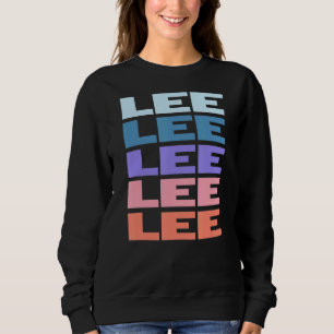 Modernes Lee mit wiederholtem Text Sweatshirt