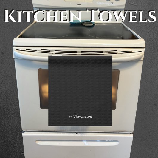 Modernes leeres Template, weißes Skript Geschirrtuch