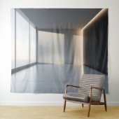 Modernes leeres Zimmer Räume Hintergrund Tapisseri Wandteppich (Beispiel (Horizontal))