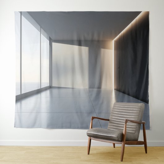 Modernes leeres Zimmer Räume Hintergrund Tapisseri Wandteppich (Beispiel (Horizontal))