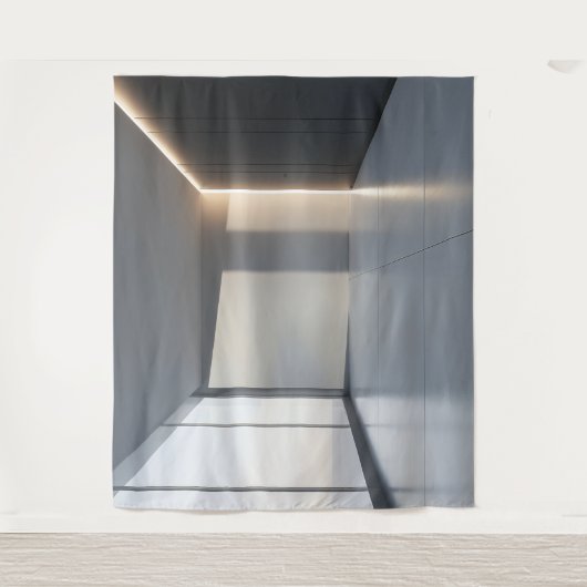 Modernes leeres Zimmer Räume Hintergrund Tapisseri Wandteppich (Vorderseite)