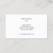 Modernes, leicht graues Berufliches Netzwerk Visitenkarte (Rückseite)