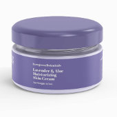 Modernes, leicht lila Kosmetikglas-Etikett 1 x 7,2