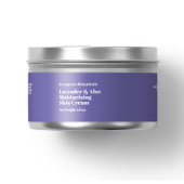 Modernes, leicht lila Kosmetikglas-Etikett 1 x 7,2