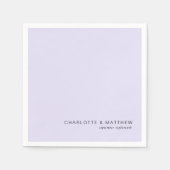 Modernes, leicht lila serviette (Vorderseite)