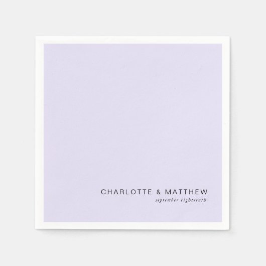 Modernes, leicht lila serviette (Vorderseite)