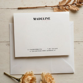 Modernes, leicht rosa Girl Business Mitteilungskarte