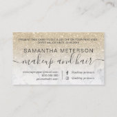 Modernes, leicht vergoldetes Marmor aus Glitzer Rabattkarte (Rückseite)