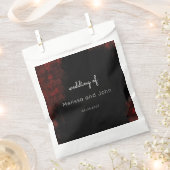 Modernes leidenschaftliches Red 'n Black Wedding D Geschenktütchen (Ausgeschnitten)