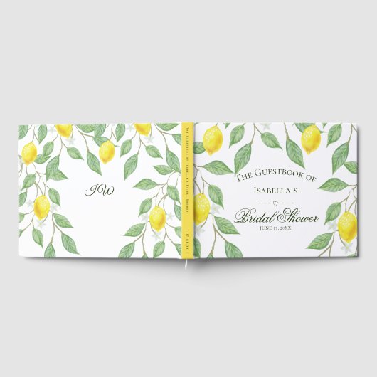 Modernes Lemon Boho Summer Brautparty Gästebuch (Voll)