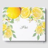 Modernes Lemon Boho Summer Brautparty Gästebuch (Rückseite)