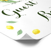 Modernes Lemon Boho Summer Wedding Gästebuch Zeich (Ecke)