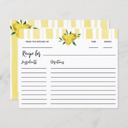 Modernes Lemon Brautparty Rezept (Vorne/Hinten)