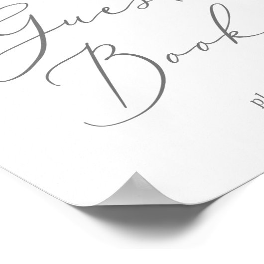 Modernes Lemon Garden Gästebuchzeichen Poster (Ecke)