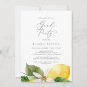 Modernes Lemon Garden Grad Party Einladung (Vorderseite)