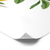 Modernes Lemon Italienisches Brautparty Begrüßungs Poster (Ecke)