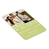 Modernes Lemon Limon Save the Date 2 Foto Hochzeit Magnet (Rechte Seite)
