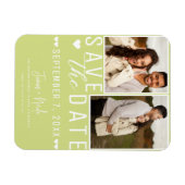Modernes Lemon Limon Save the Date 2 Foto Hochzeit Magnet (Horizontal)