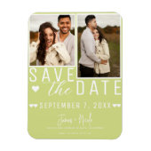 Modernes Lemon Limon Save the Date 2 Foto Hochzeit Magnet (Vertikal)