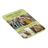 Modernes Lemon Limon Save the Date Hochzeit 3 Foto Magnet (Rechte Seite)