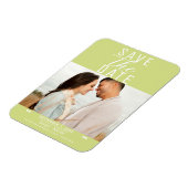 Modernes Lemon Limon Save the Date Hochzeitsstift Magnet (Linke Seite)