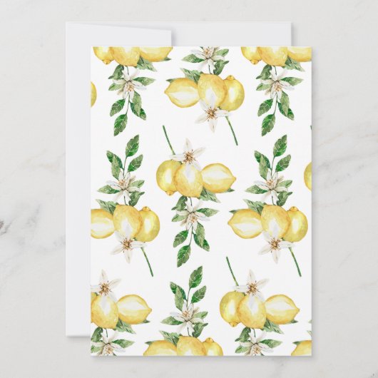 Modernes Lemon Main Squeeze Brautparty Einladung (Rückseite)