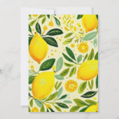 Modernes Lemon Main Squeeze Brautparty Einladung (Rückseite)