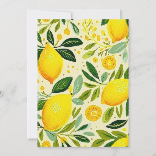 Modernes Lemon Main Squeeze Brautparty Einladung (Rückseite)