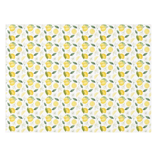 Modernes Lemon-Muster Tischdecke (Vorderseite (Horizontal))
