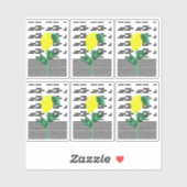 Modernes Lemon Pflanze Sticker Set (Blatt)