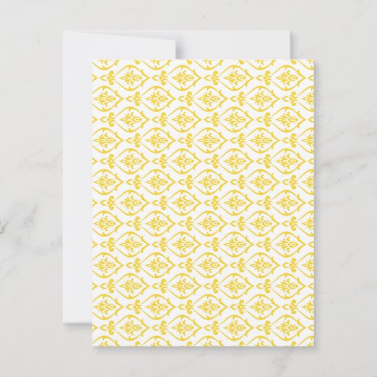 Modernes Lemon Summer Wedding RSVP (Rückseite)