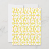 Modernes Lemon Summer Wedding RSVP Karte (Rückseite)