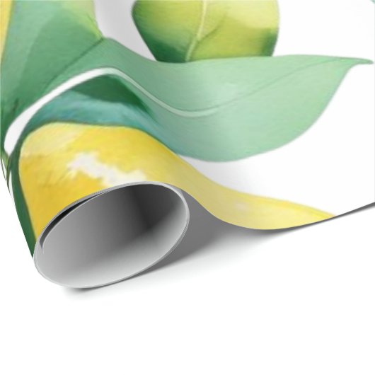 Modernes lemonblaues Blumenskript-Brautparty Geschenkpapier (Rolleneckpunkt)