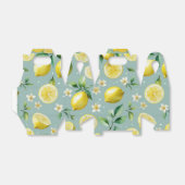 Modernes lemonblaues Blumenskript-Brautparty Geschenkschachtel (Ungefaltet)