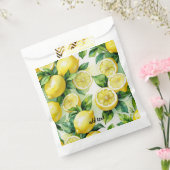 Modernes lemonblaues Blumenskript-Brautparty Geschenktütchen (Versiegelt)