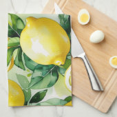 Modernes lemonblaues Blumenskript-Brautparty Geschirrtuch (Viertel Falte)