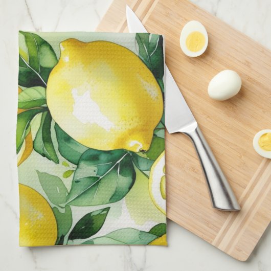 Modernes lemonblaues Blumenskript-Brautparty Geschirrtuch (Viertel Falte)